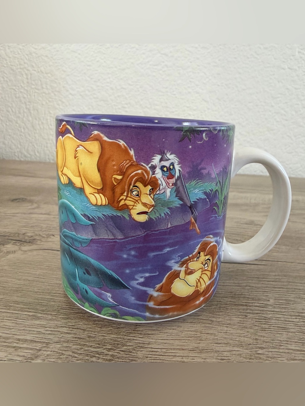 Disney Store Lion King Simba Rafiki Mufasa Reflection Ceramic Coffee Mug Vintage